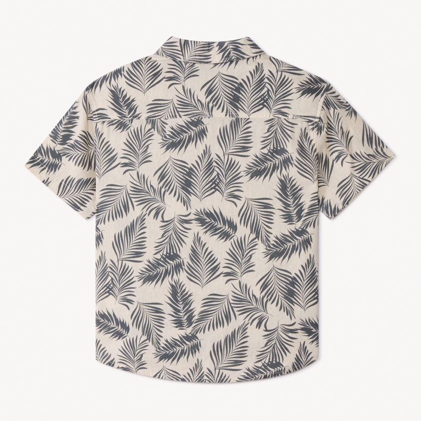 Chemise manches courtes imprimé feuillage pour garçon 