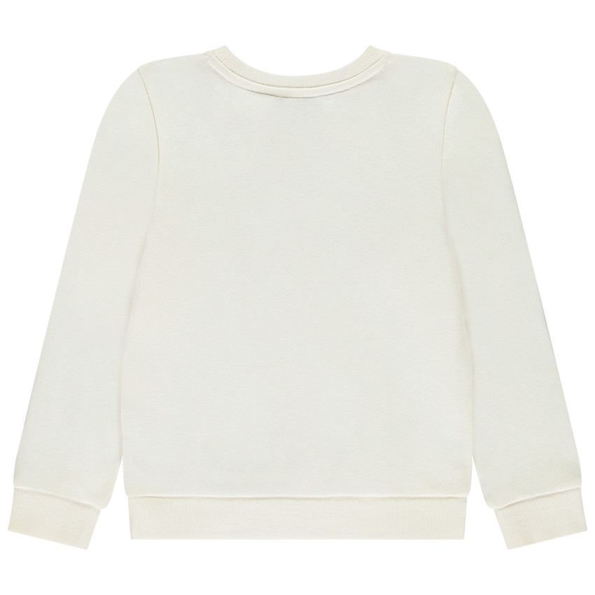Sweat molleton print fleurs pour fille 