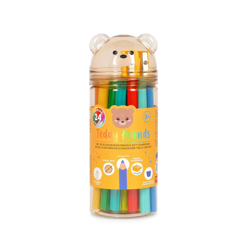 Set de 24 crayons Teddy Bear  