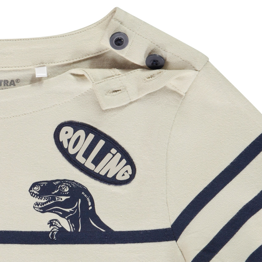 Marinière en jersey print dino pour garçon 
