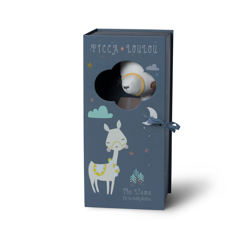 Peluche lama avec boîte cadeau  