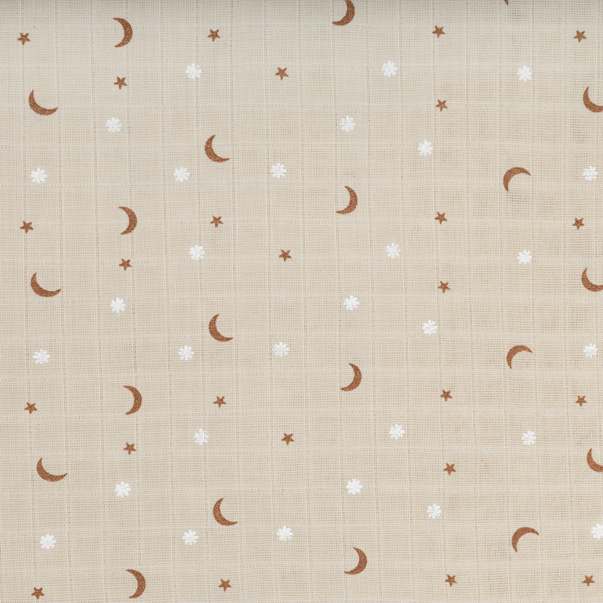 Lot de 3 langes en gaze 70 x 70 cm Mon Petit Chat - Beige (Prémaman) - Image 1