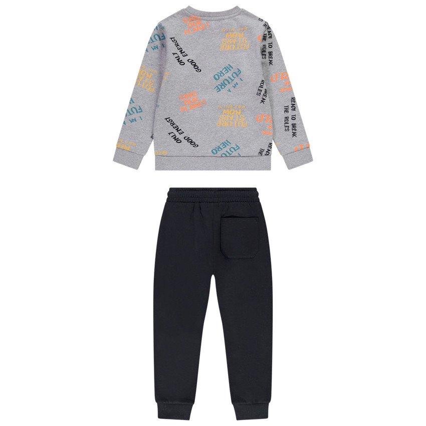 Ensemble de jogging en molleton avec imprimé pour garçon 