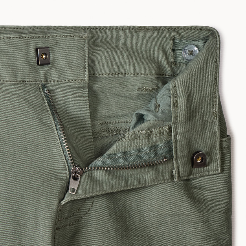 Pantalon en twill uni effet froissé pour garçon 