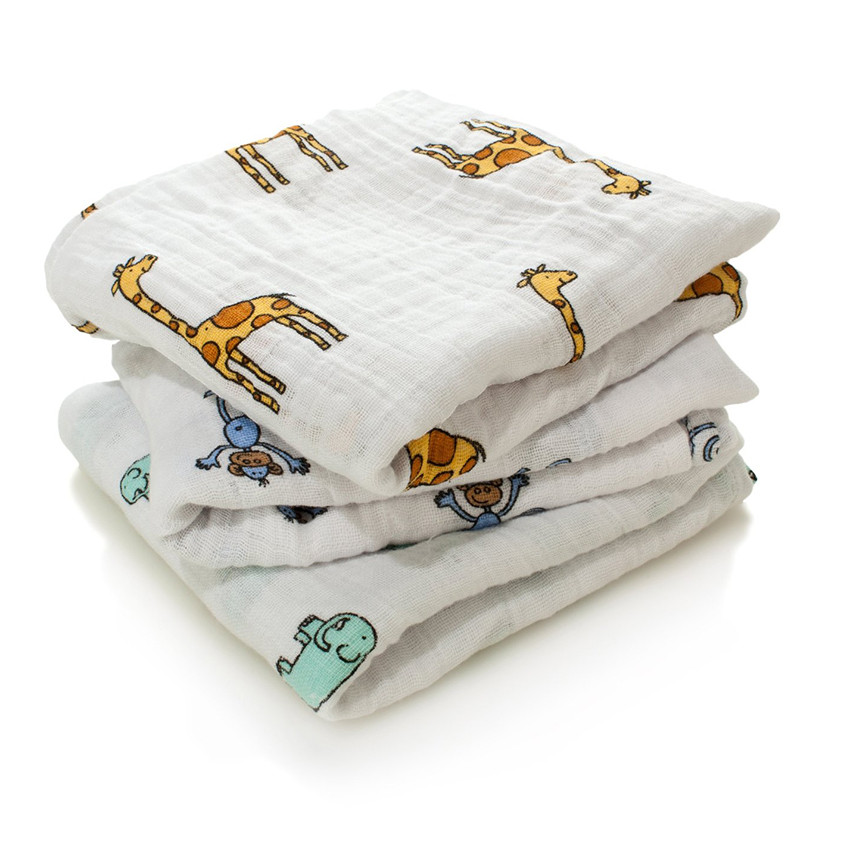 Lot de 3 draps multi-usages Jungle jam - 70x70cm Main Lot de 3 draps multi-usages Jungle jam - 70x70cm