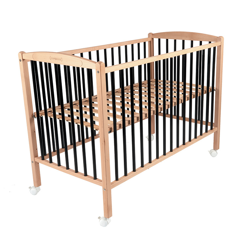 Lit Arthur 60 x 120 cm avec roulettes – Hybride Noir 