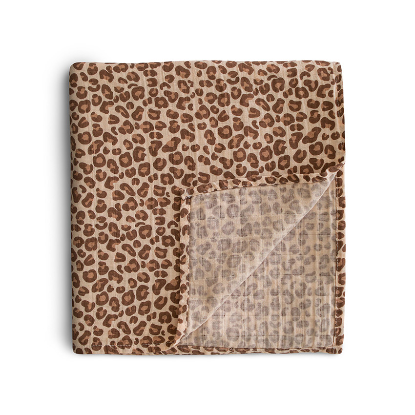Lange d'emmaillotage en coton Biologique leopard 