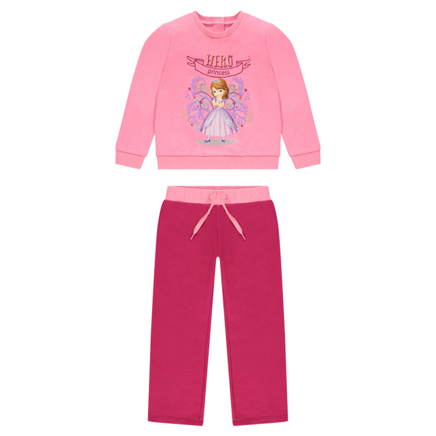 Ensemble de jogging en molleton rose Disney Princesse Sofia 