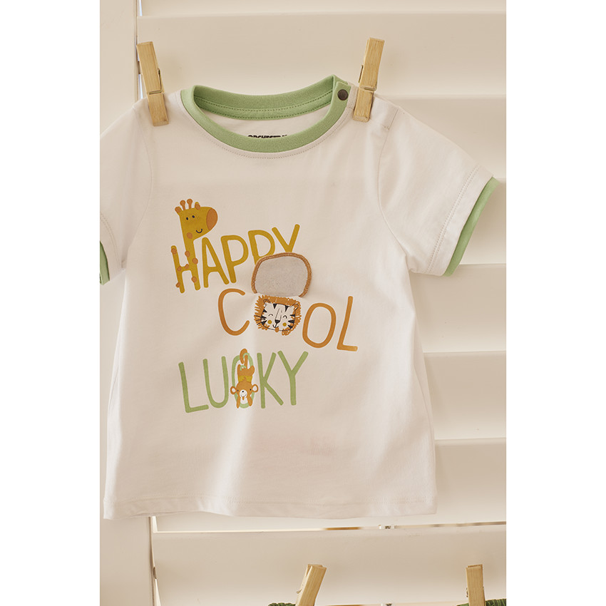 Ensemble 2 pièces avec patch rabat lion pour bébé garçon 