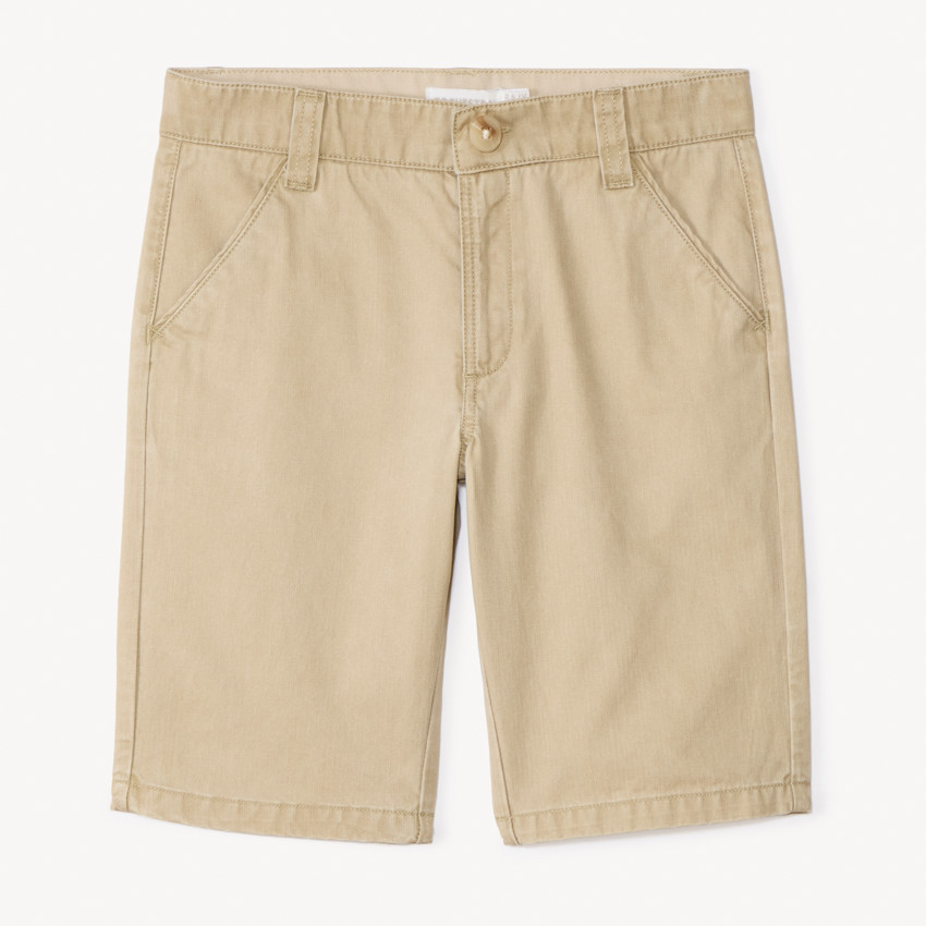 Bermuda uni en toile pour garçon
