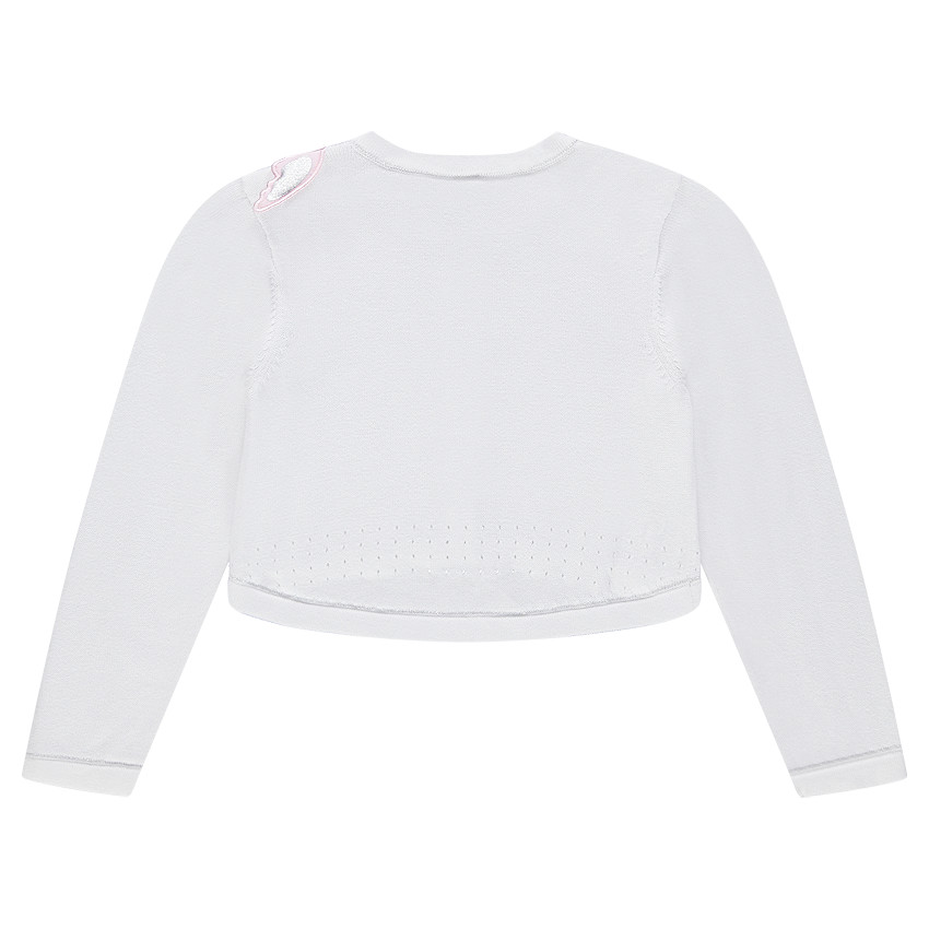Gilet en tricot avec coeur ailé en relief sur l'épaule 