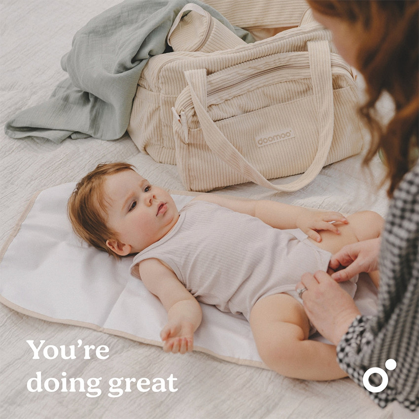 Sac à langer Fluffy Corduroy Beige 