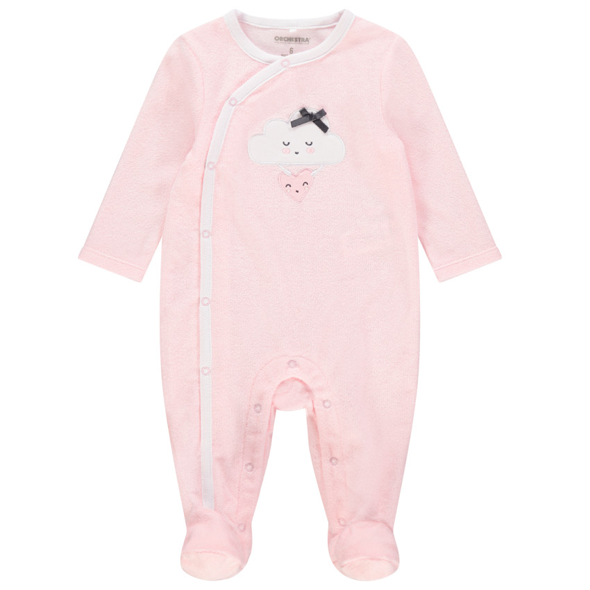 Dors-bien en velours à nuage et petit noeud 