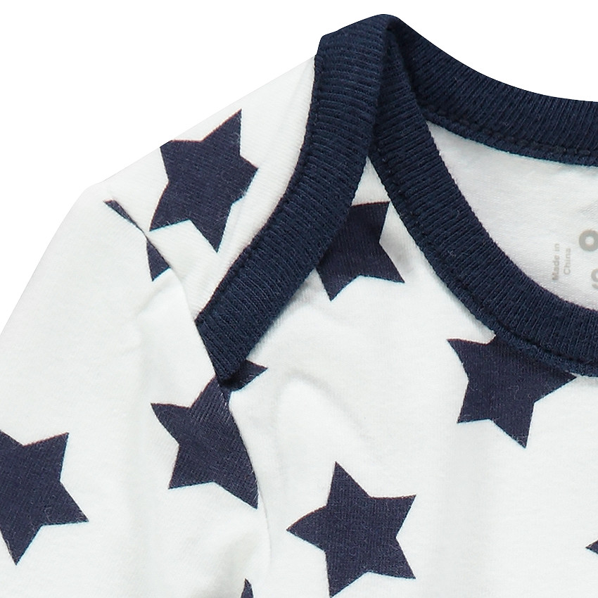 Lot de 5 bodies manches longues assortis imprimés/unis 