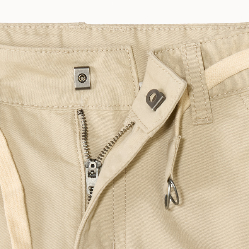 Bermuda uni en toile avec ceinture lacet pour garçon  