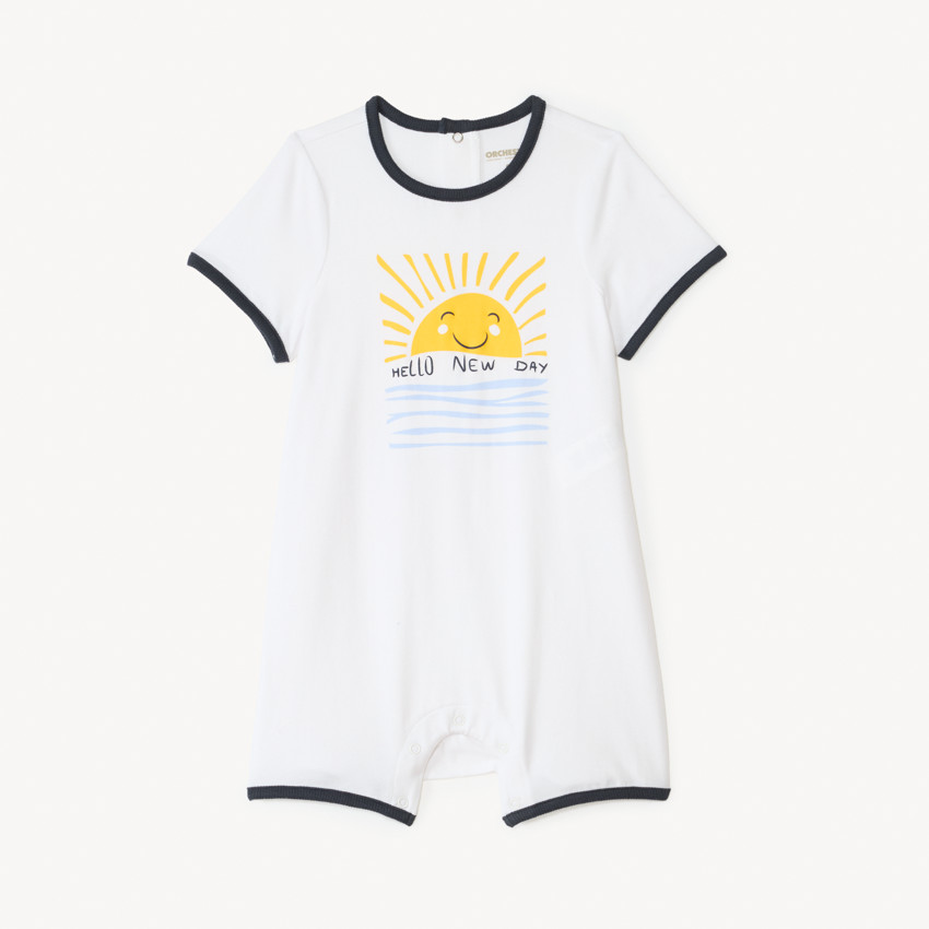 Lot de 2 combishorts motifs soleil pour bébé garçon 