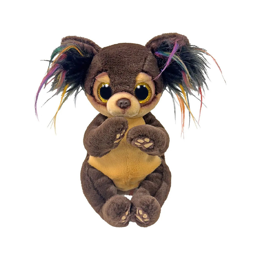 Peluche Beanie Bellies 15cm Toffee le chien marron
