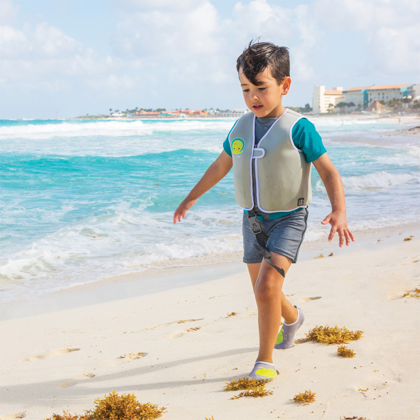 Gilet de natation évolutif en néoprène 1-3 ans - Gris 