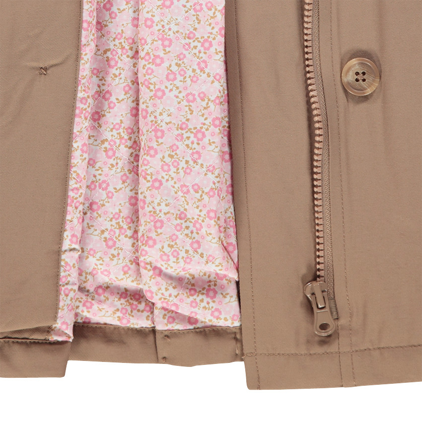 Trench camel en twill déperlant 