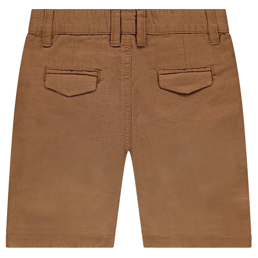 Bermuda en coton fantaisie camel 