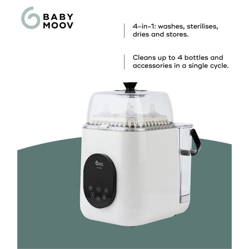 Lave biberon & stérilisateur NutriWash 4-en-1 Blanc - Blanc (Babymoov) - Image 9