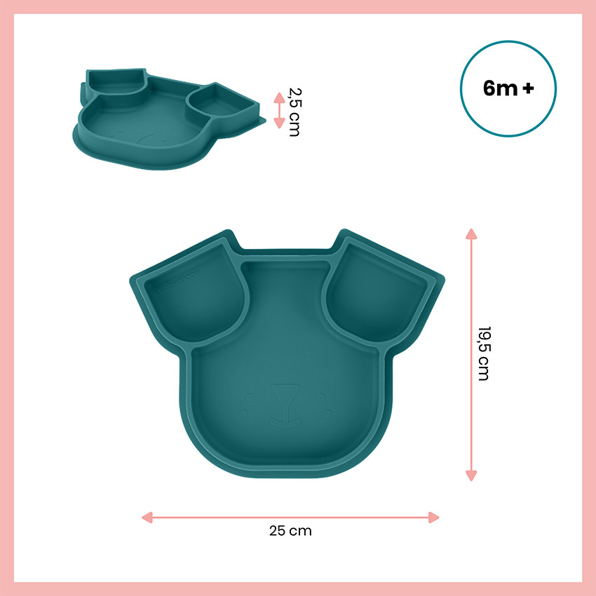Assiette compartimentée en silicone ISY PLATE - Chien 