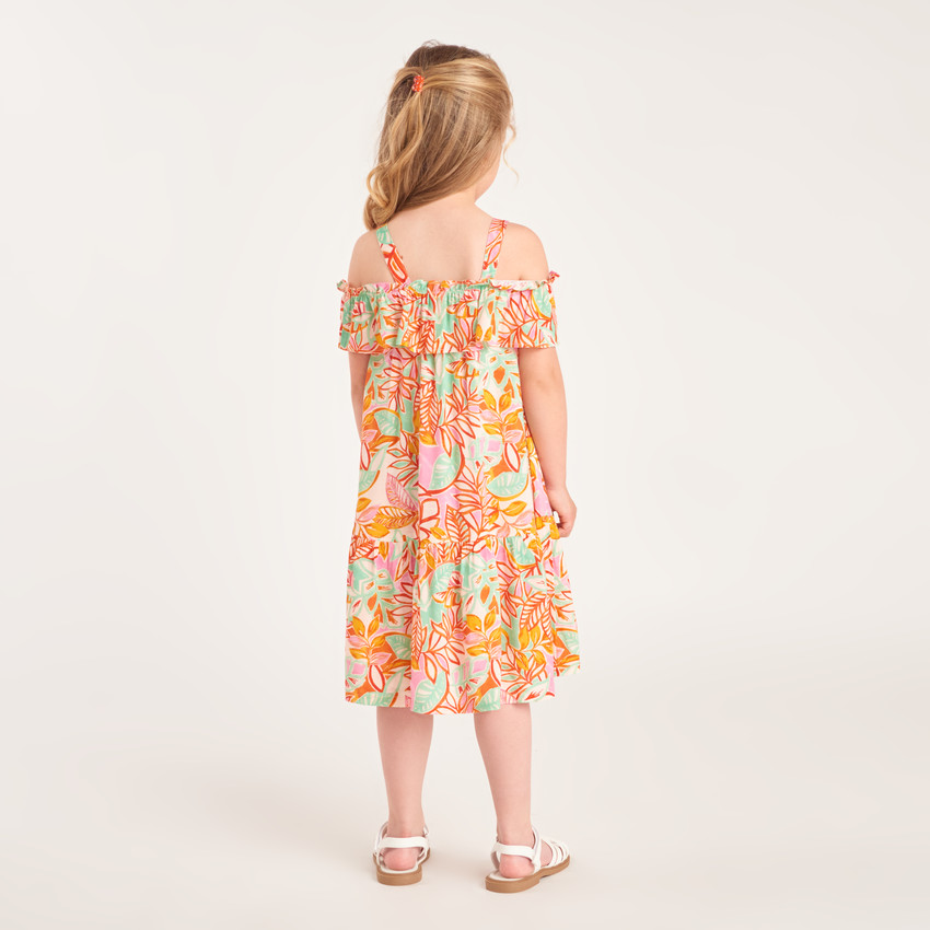 Robe à bretelles imprimée fantaisie pour fille 