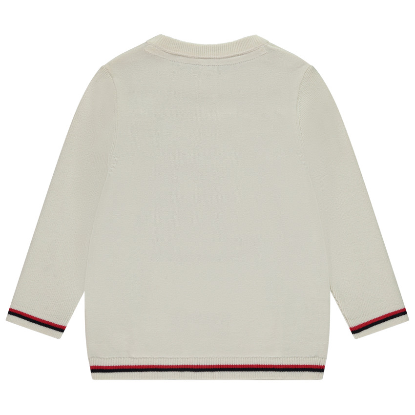 Pull fantaisie en tricot avec dinosaure brodé pour bébé garçon  