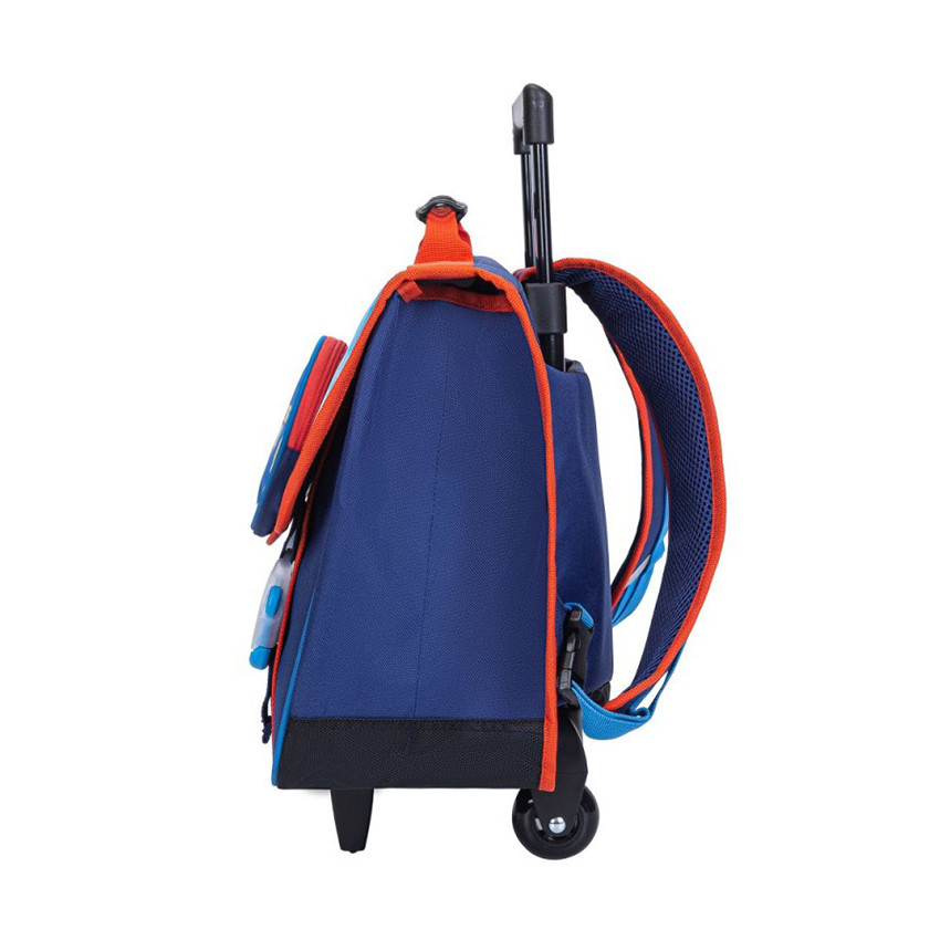 Cartable à roulettes avec 2 compartiments Super Mario bleu 