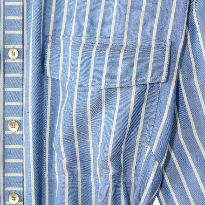 Robe chemise manches longues à nouer pour femme 