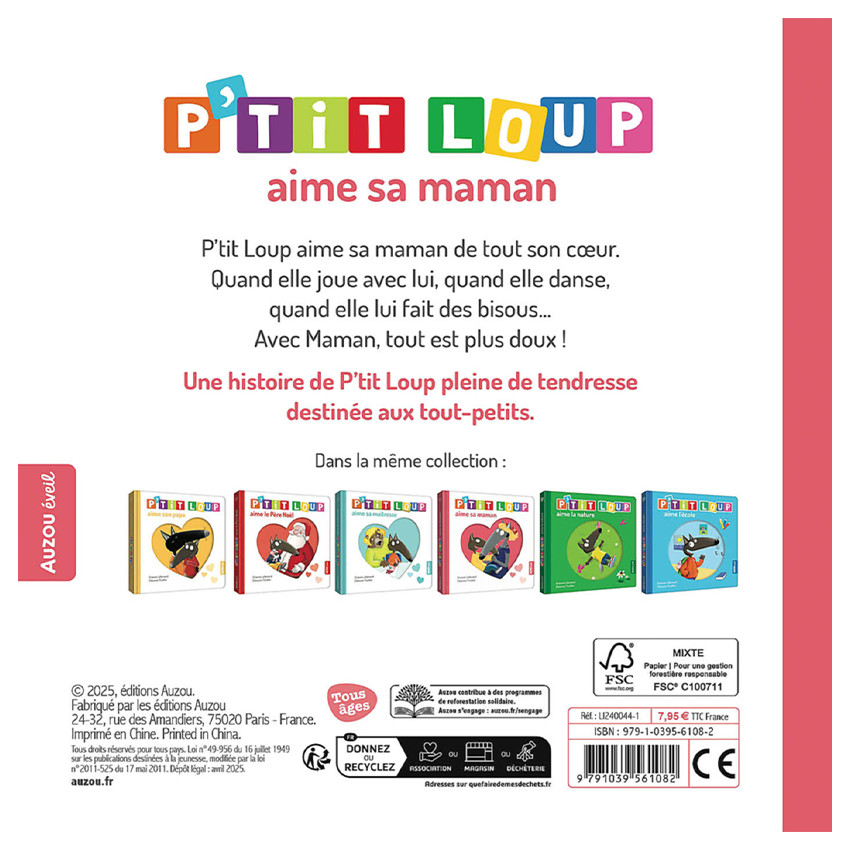 Livre "P'tit Loup aime sa maman" 