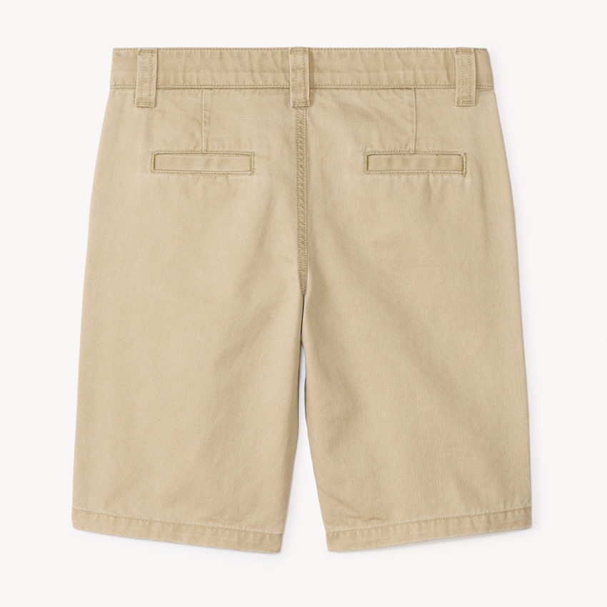Bermuda uni en toile pour garçon 