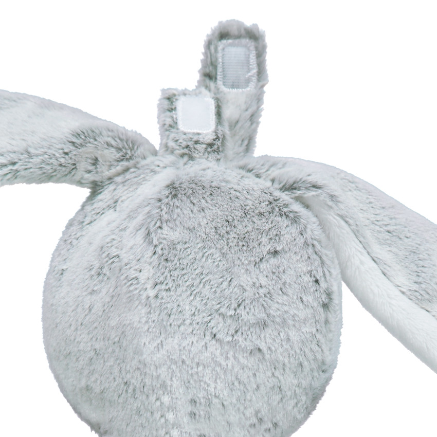 Peluche en velours et sherpa forme lapin 