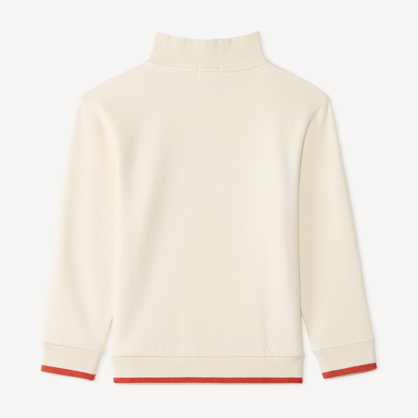 Sweat col zippé garçon motif vintage racing 