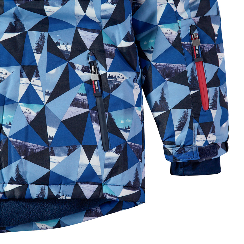Blouson de ski à imprimé graphique pour enfant garçon 