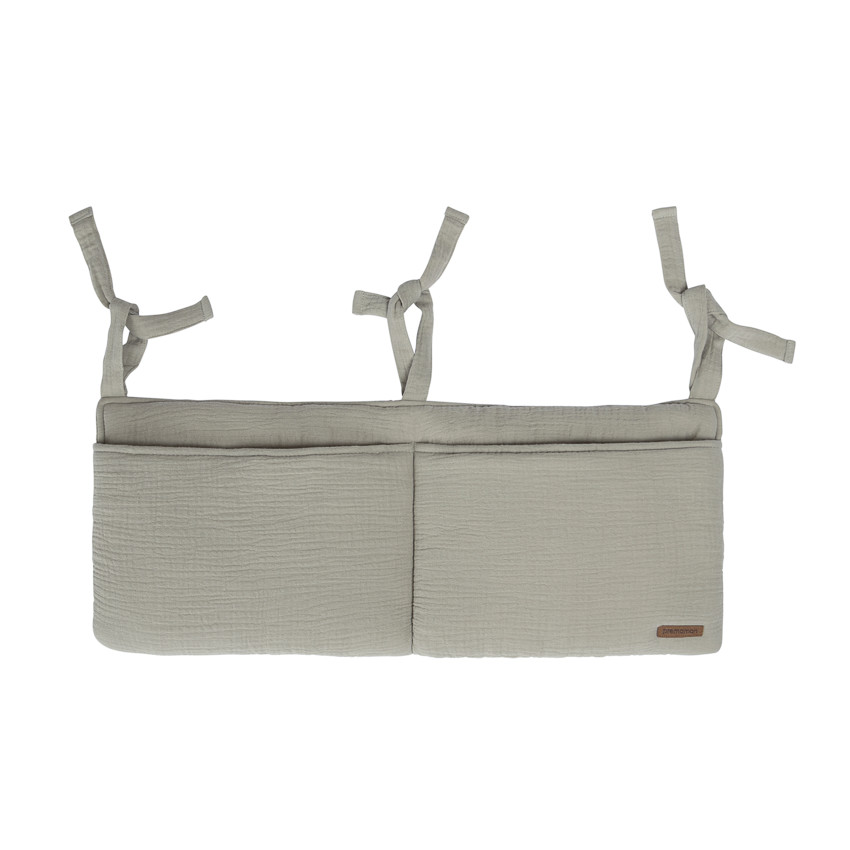 Pochette de lit à suspendre en gaze vert 