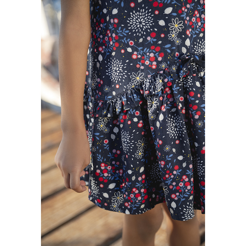 Robe manches courtes à imprimé floral pour enfant fille 