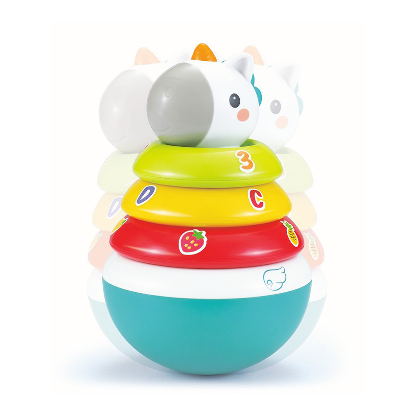 Culbuto Licorne avec 3 anneaux 