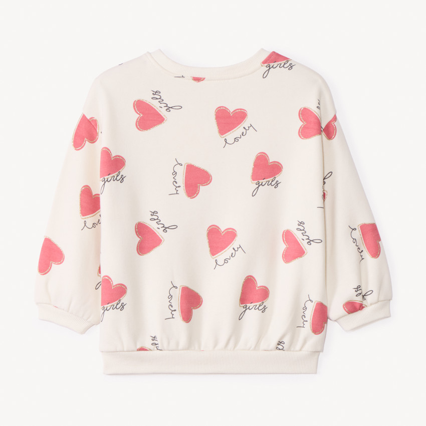 Sweat molleton oversize imprimé pour bébé fille 
