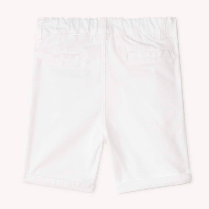 Bermuda style chino à fines rayures ton sur ton pour bébé garçon  
