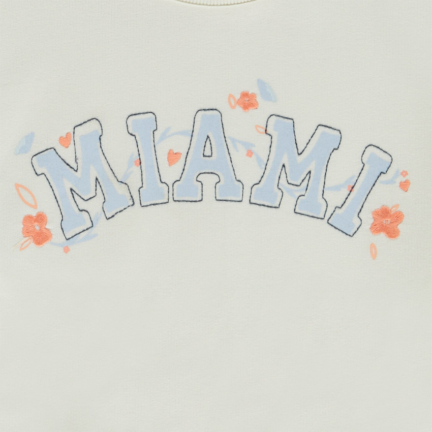 Sweat crop top oversize print Miami pour fille Orchestra