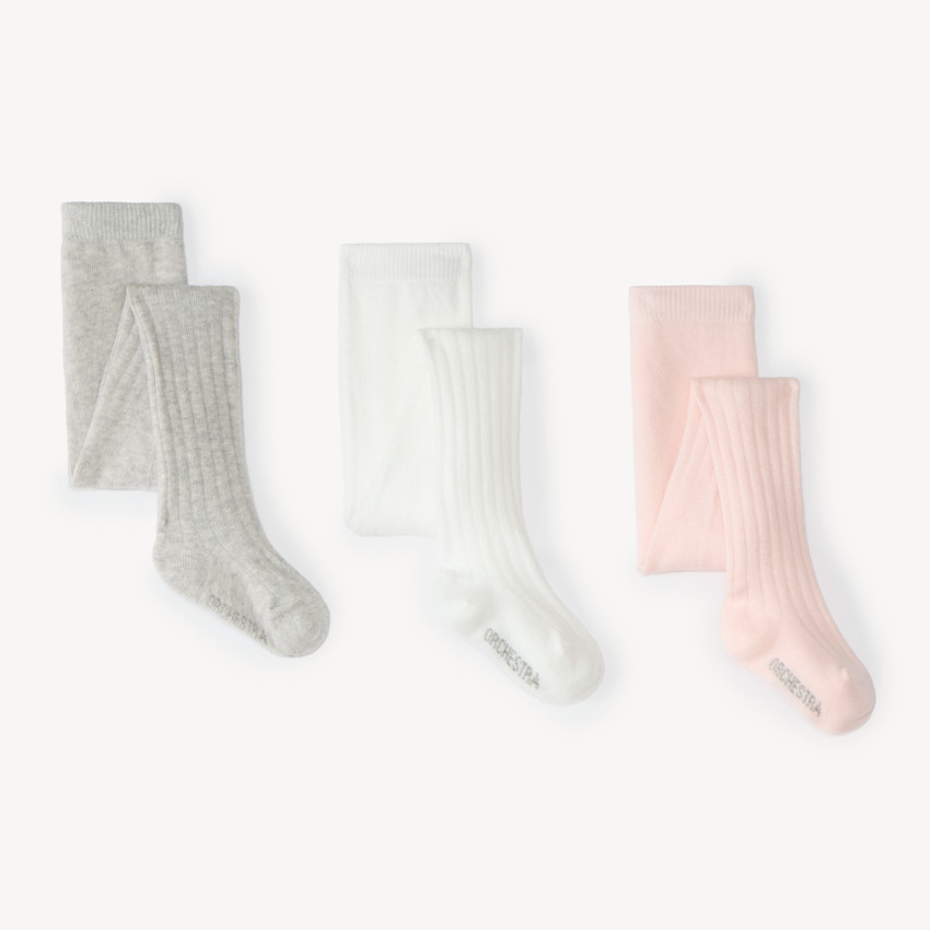Lot de 3 collants épais bébé fille 