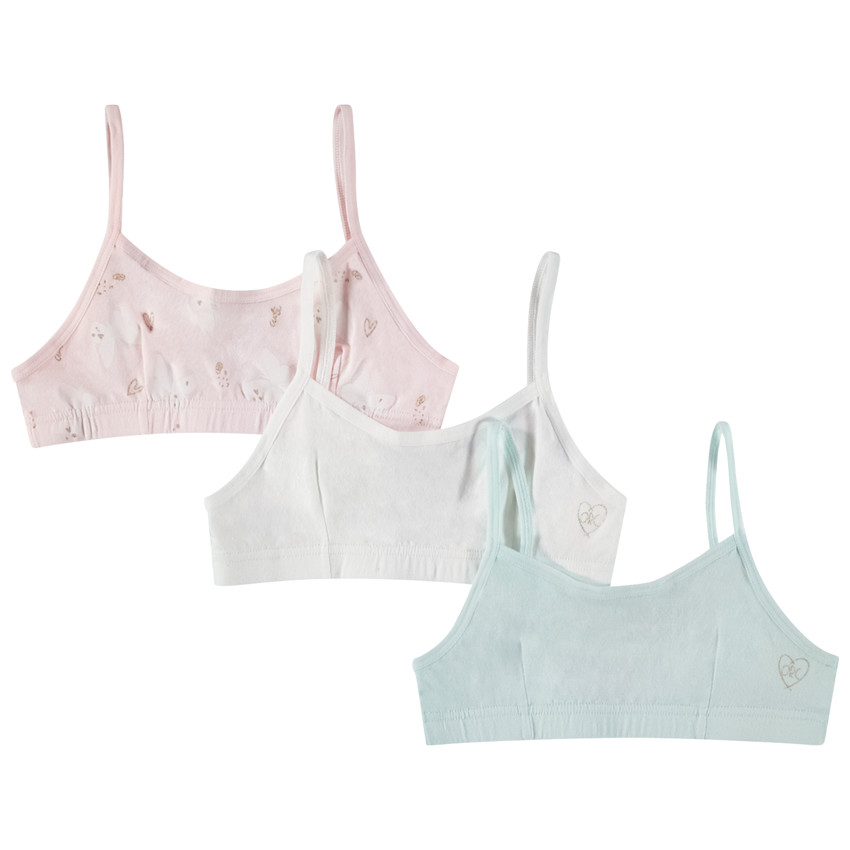 Lot De 4 Brassières Fille Amur Leopard - Soutien-Gorge Enfant En Coton - Développement - Taille 130 à 160