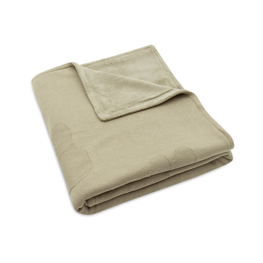 Couverture bi-matière 100 x 150 cm Miffy olive green/coral fleece 
