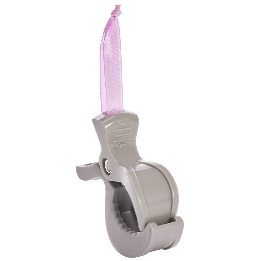 Lot de 4 pinces universelles pour poussette gris 