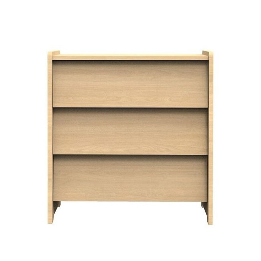 Commode 3 tiroirs Cannelle aspect chêne miel 