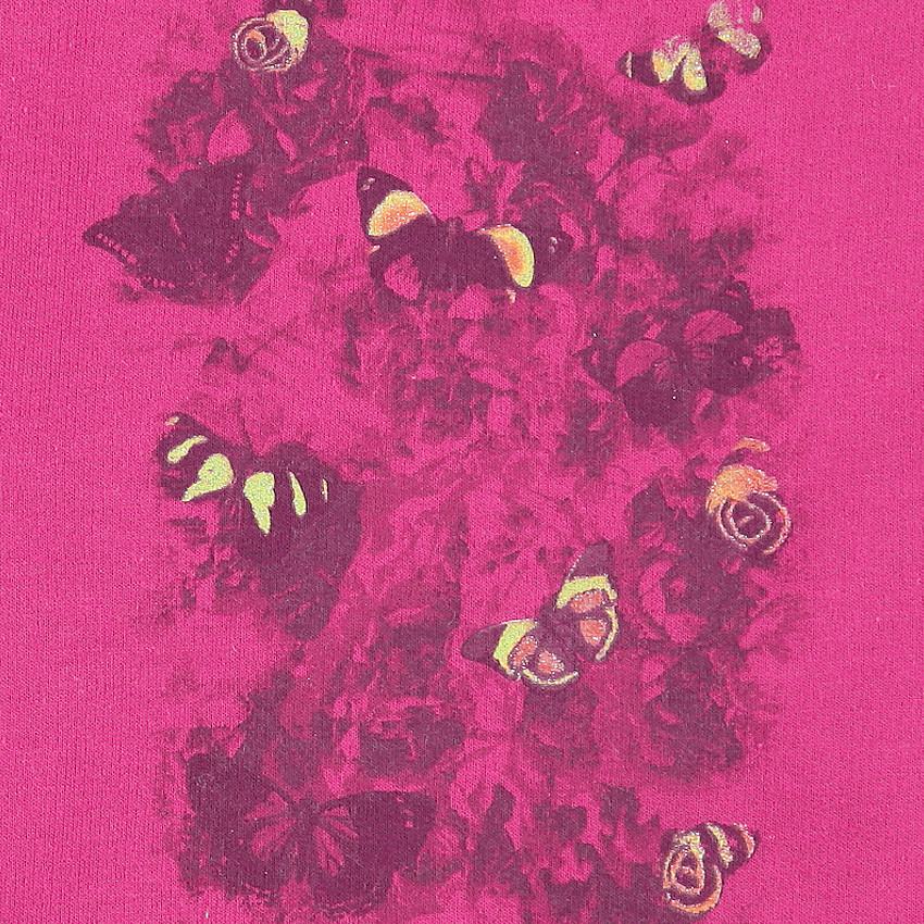 Top manches courtes en molleton avec print fantaisie et volant  