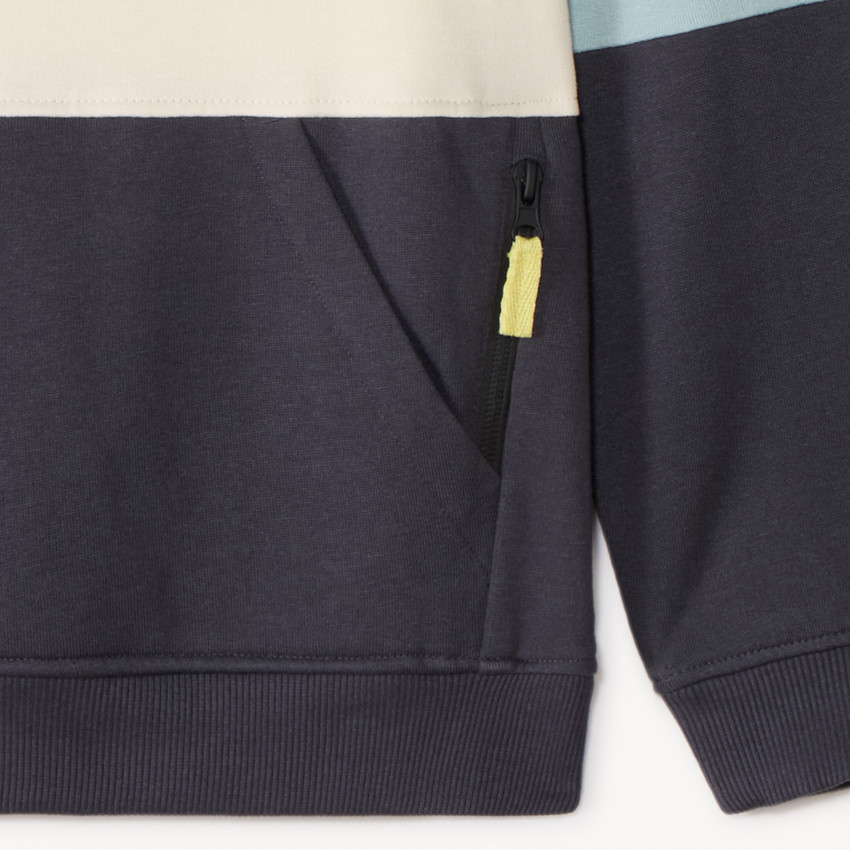 Sweat molleton à capuche effet color block pour garçon 