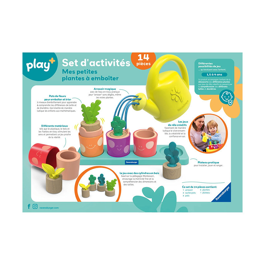 Set d'activités Mes petites plantes à emboîter Play+ 