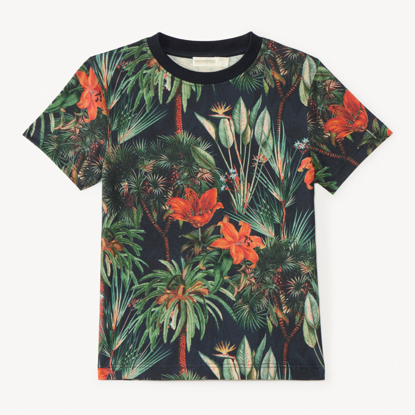 T-shirt manches courtes imprimé nature pour garçon